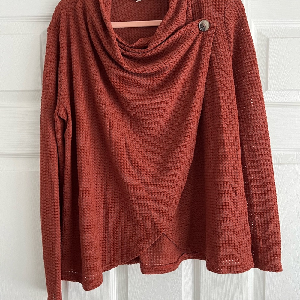 Maurices Orange Cowl Neck Sweater